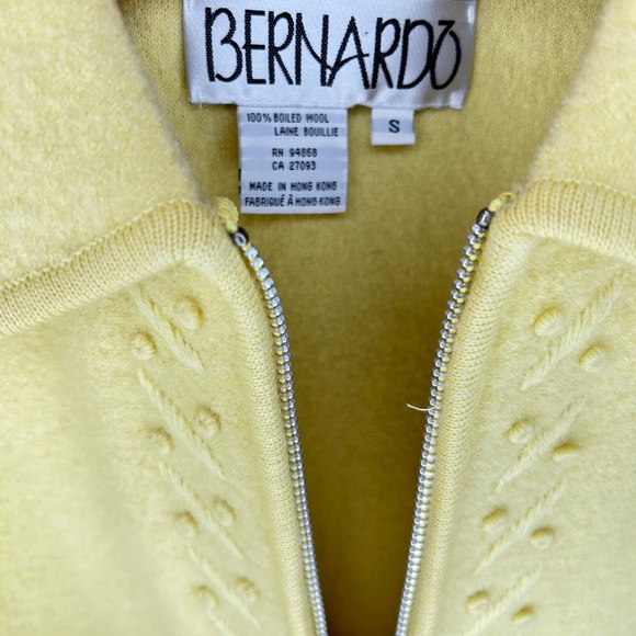 Bernardo Butter Yellow Boiled Wool Jacket M/L - Picture 2 of 16